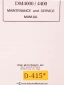 Dyna Myte-Dyna DM4000 DM4400, CNC Lathe Service Maintenance parts Wiring Manual 1989-DM4000-DM4400-01